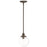 Livex Sheffield 1 Light Mini Pendant, Hand Crafted Clear Glass