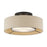 Livex Ellsworth 3Lt Large Semi-Flush, Bronze/Parchment Hardback