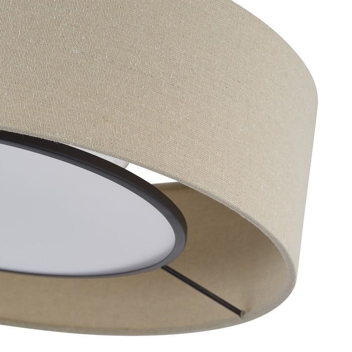Livex Ellsworth 3Lt Large Semi-Flush, Bronze/Parchment Hardback