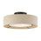 Livex Ellsworth 4Lt Large Semi-Flush, Bronze/Parchment Hardback