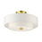 Livex Meridian Semi Flush, Satin Brass/Off-White