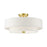 Livex Meridian Semi Flush, Satin Brass/Off-White
