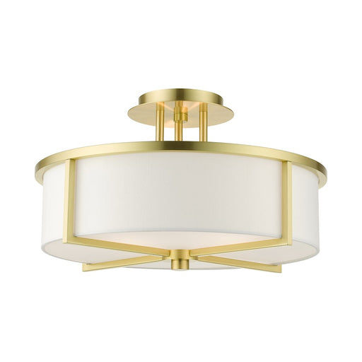 Livex Wesley Ceiling Mount, Off-White Hardback
