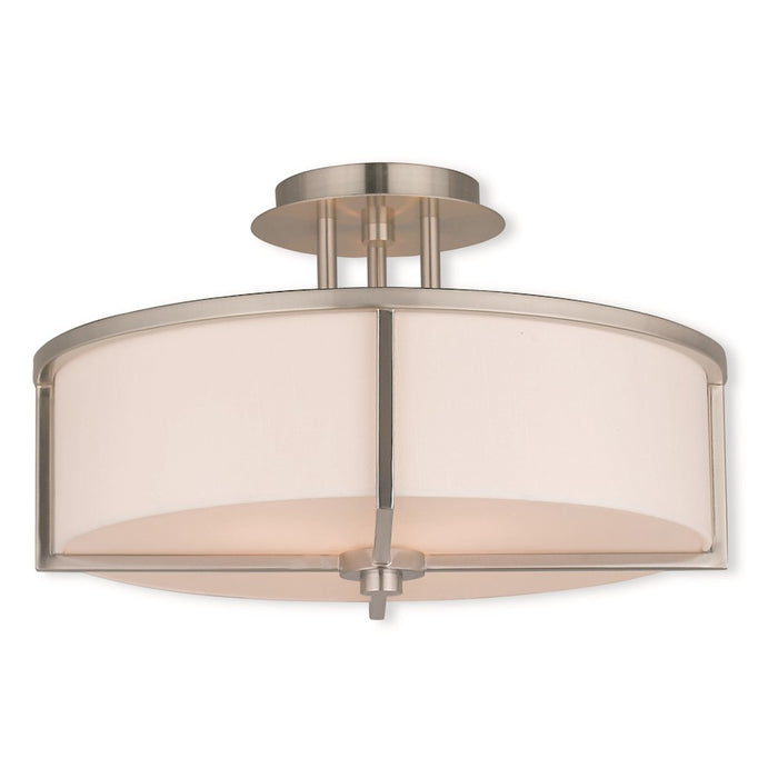 Livex Wesley Ceiling Mount, Off-White Hardback