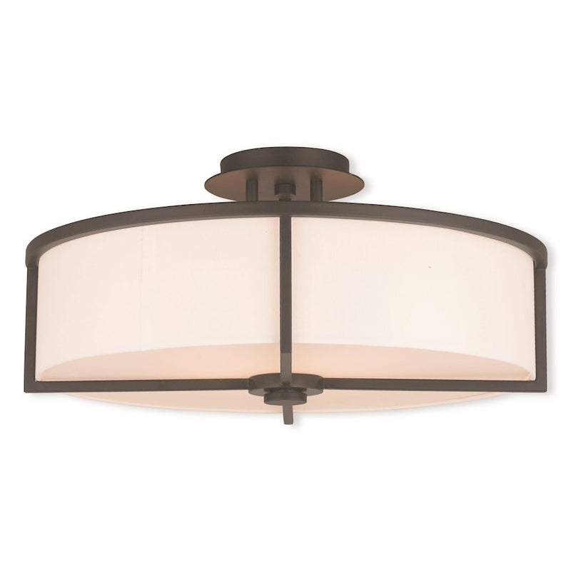 Livex Wesley Ceiling Mount, Off-White Hardback