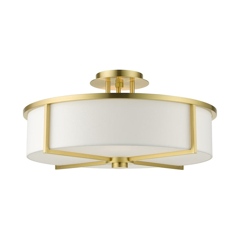 Livex Wesley Ceiling Mount, Off-White Hardback