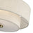 Livex Monroe 2Lt 8" Semi-Flush, Brass/Oatmeal/White