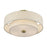 Livex Monroe 3Lt 8" Semi-Flush, Brass/Oatmeal/White
