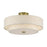 Livex Monroe 4Lt 9" Semi-Flush, Brass/Oatmeal/White