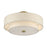 Livex Monroe 4Lt 9" Semi-Flush, Brass/Oatmeal/White