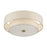 Livex Monroe 4Lt 9" Semi-Flush, Brass/Oatmeal/White