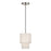 Livex Monroe 1Lt Mini Pendant, Nickel/Oatmeal/White - 51089-91