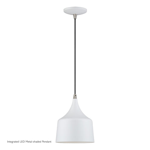 Livex Bolita Lt LED Pendant, White/Nickel/White Aluminum/White - 51472-03