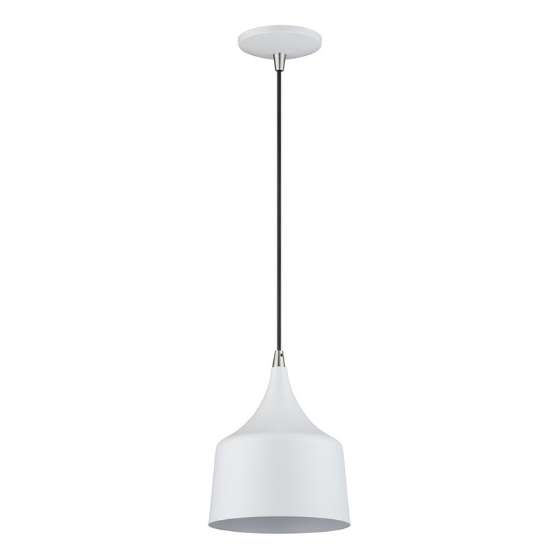 Livex Bolita Lt LED Pendant, White/Nickel/White Aluminum/White
