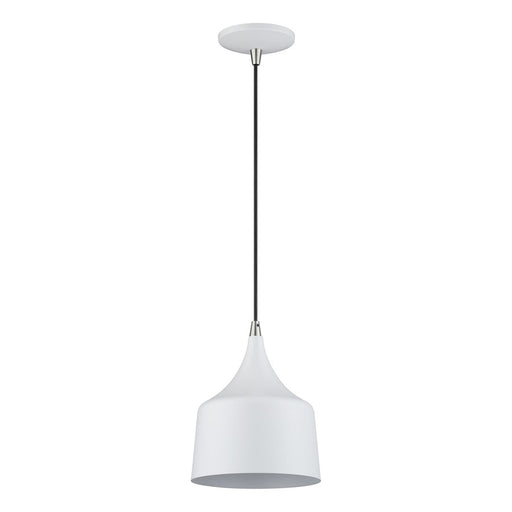 Livex Bolita Lt LED Pendant, White/Nickel/White Aluminum/White