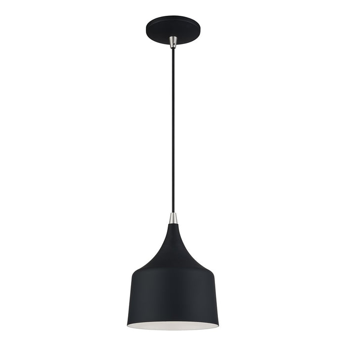 Livex Bolita Lt LED Pendant, Black/Nickel/Black Aluminum/White