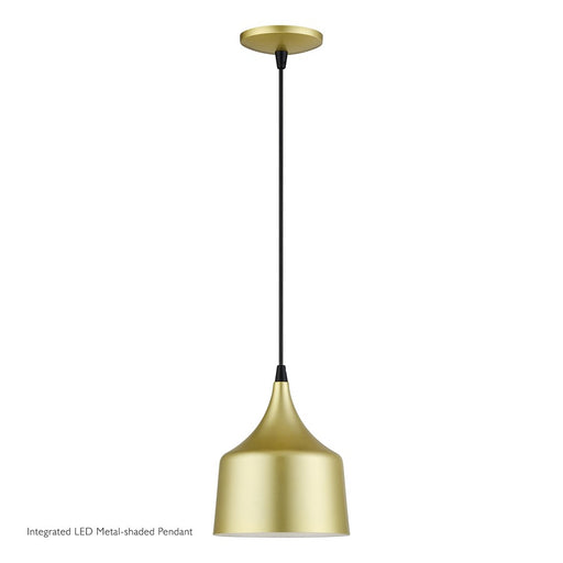 Livex Bolita Lt LED Pendant, Gold/Black/Gold Aluminum/White - 51472-33