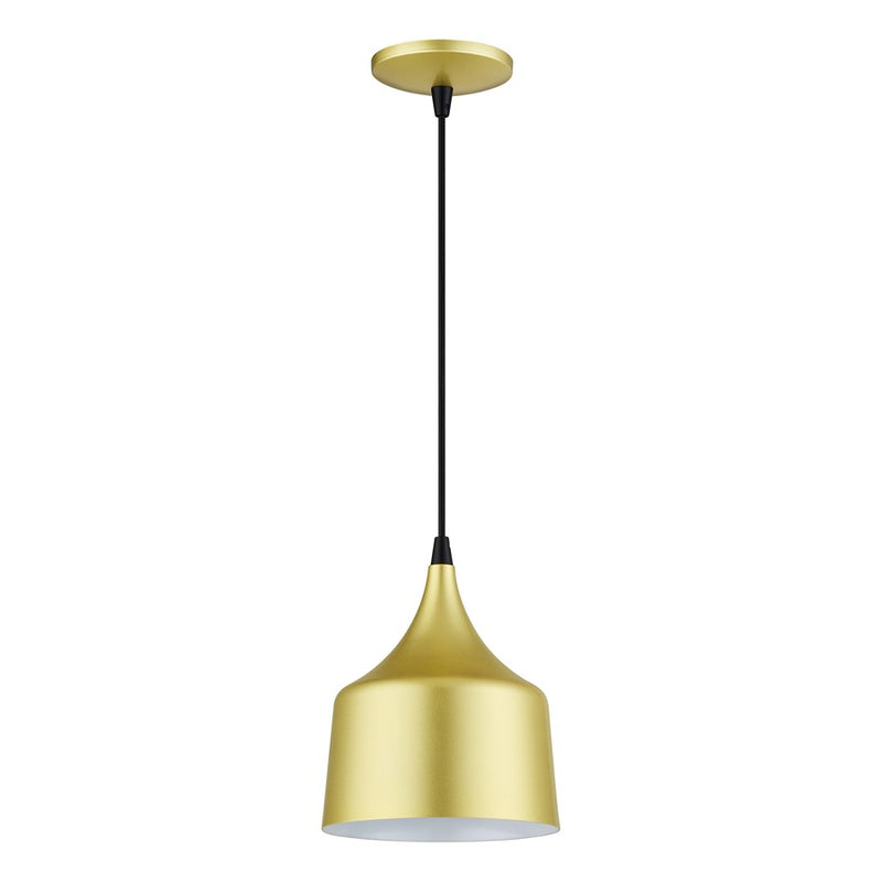 Livex Bolita Lt LED Pendant, Gold/Black/Gold Aluminum/White