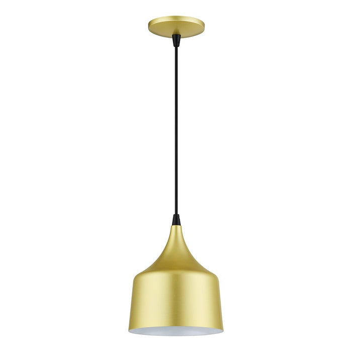 Livex Bolita Lt LED Pendant, Gold/Black/Gold Aluminum/White