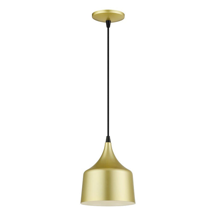 Livex Bolita Lt LED Pendant, Gold/Black/Gold Aluminum/White
