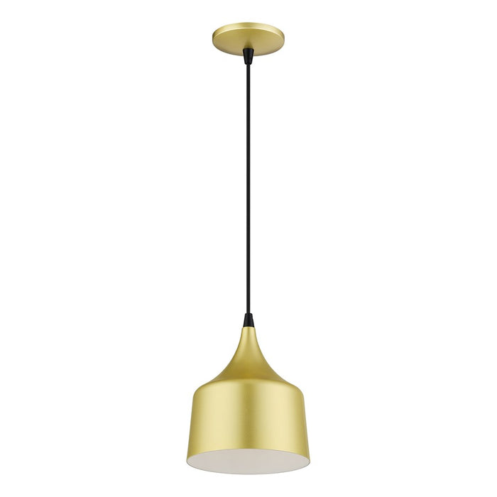Livex Bolita Lt LED Pendant, Gold/Black/Gold Aluminum/White
