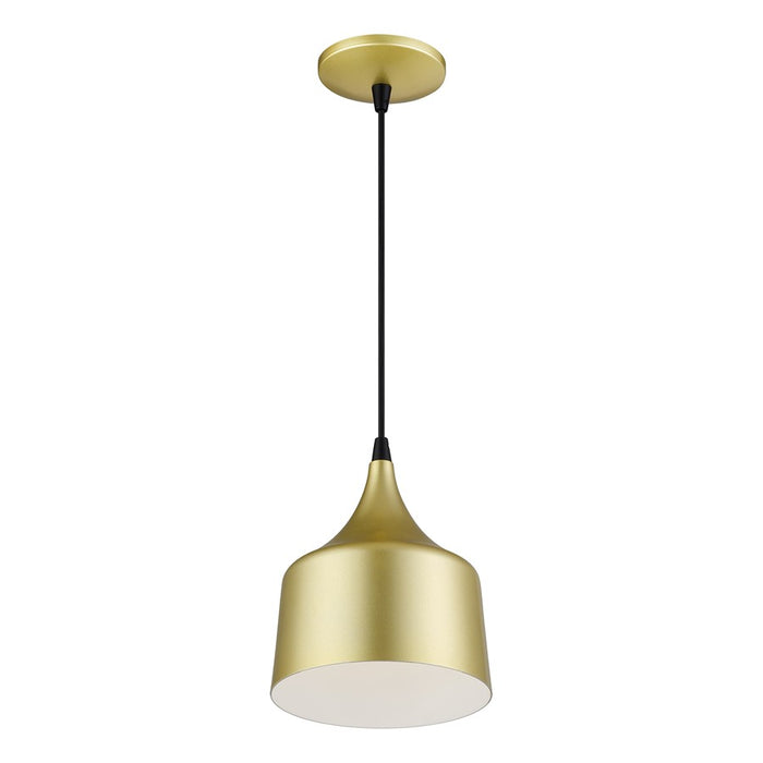 Livex Bolita Lt LED Pendant, Gold/Black/Gold Aluminum/White