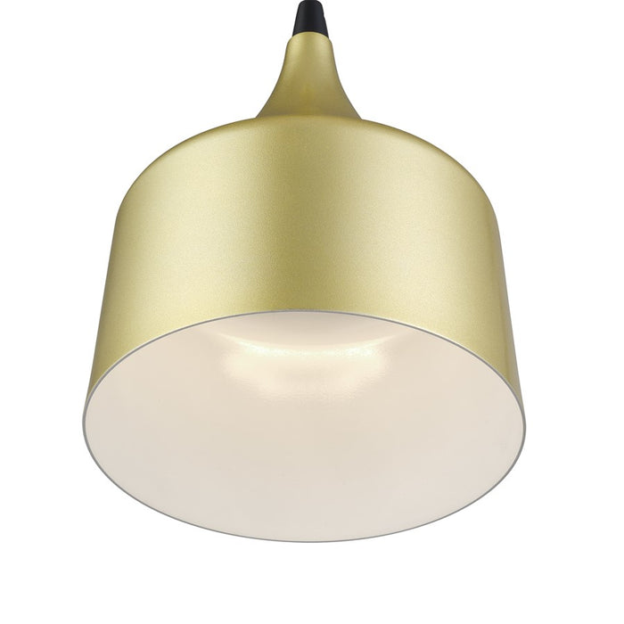 Livex Bolita Lt LED Pendant, Gold/Black/Gold Aluminum/White
