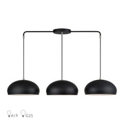 Livex Domma 3Lt Extra Large Chandelier, Black/Nickel/Black/White - 51512-04