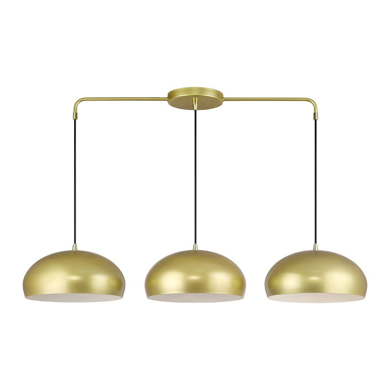 Livex Domma 3Lt 14" Chandelier, Gold/Polished Brass/White