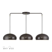 Livex Domma 3Lt Extra Large Chandelier, Bronze/Brass/Bronze/White - 51512-92