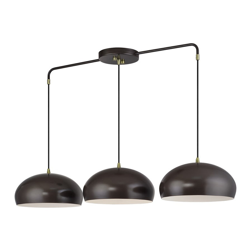 Livex Domma 3Lt Extra Large Chandelier, Bronze/Brass/Bronze/White