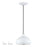 Livex Domma 1Lt Mini Pendant, White/Nickel Accents/White Steel/White - 51513-03