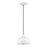 Livex Domma 1Lt Mini Pendant, White/Nickel Accents/White Steel/White