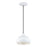 Livex Domma 1Lt Mini Pendant, White/Nickel Accents/White Steel/White