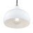 Livex Domma 1Lt Mini Pendant, White/Nickel Accents/White Steel/White