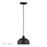 Livex Domma 1Lt Mini Pendant, Black/Nickel Accents/Black/Shiny White - 51513-04