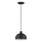 Livex Domma 1Lt Mini Pendant, Black/Nickel Accents/Black/Shiny White