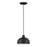 Livex Domma 1Lt Mini Pendant, Black/Nickel Accents/Black/Shiny White