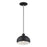 Livex Domma 1Lt Mini Pendant, Black/Nickel Accents/Black/Shiny White