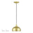 Livex Domma 1Lt Mini Pendant, Gold/Polished Brass/Gold/White - 51513-33