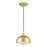 Livex Domma 1Lt Mini Pendant, Gold/Polished Brass/Gold/White