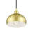 Livex Domma 1Lt Mini Pendant, Gold/Polished Brass/Gold/White