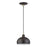 Livex Domma 1Lt Mini Pendant, Bronze/Brass Accents/Bronze/Shiny White