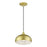 Livex Domma 1Lt 10"Dia Pendant, Gold/Polished Brass/Gold/White
