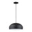 Livex Domma 1Lt 14" Dia Pendant, Black/Nickel/Black/White