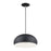 Livex Domma 1Lt 14" Dia Pendant, Black/Nickel/Black/White