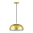 Livex Domma 1Lt 14" Dia Pendant, Gold/Polished Brass/Gold/White