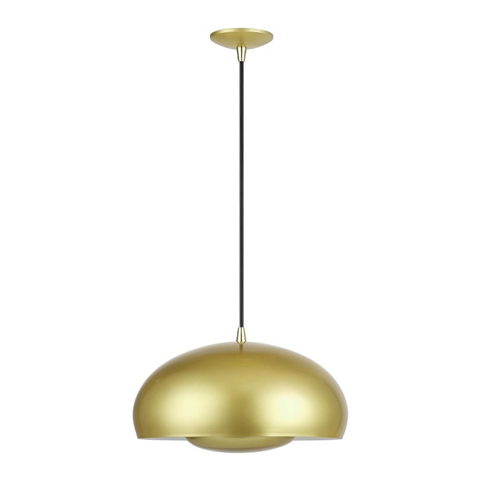 Livex Domma 3Lt Pendant, Gold/Polished Brass/Gold/White