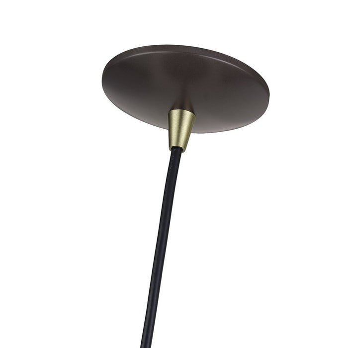 Livex Domma 3Lt Pendant, Bronze/Brass Accents/Bronze/Shiny White