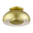 Livex Domma 3Lt Large Semi-Flush, Soft Gold/Soft Gold/Shiny White